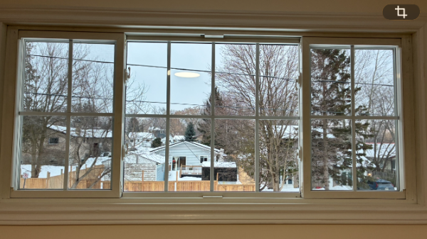 Winter window cleaning